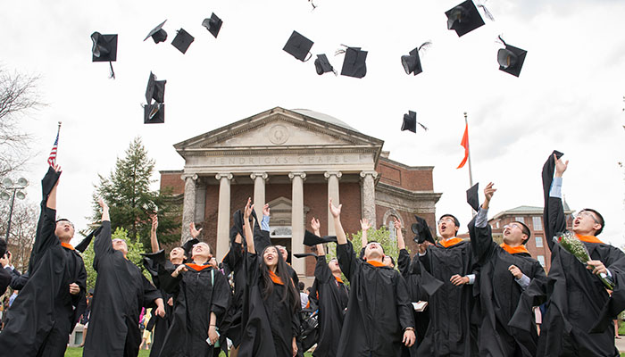 Students at graduation